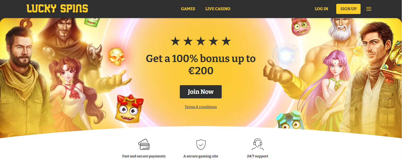 Lucky Spins casino anmeldelse